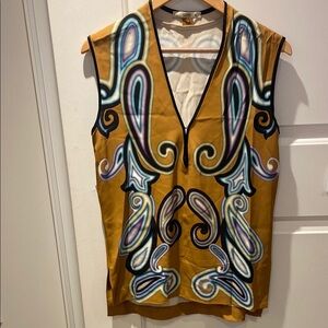 Etro - Designer Gold and Multicolor Women's Top